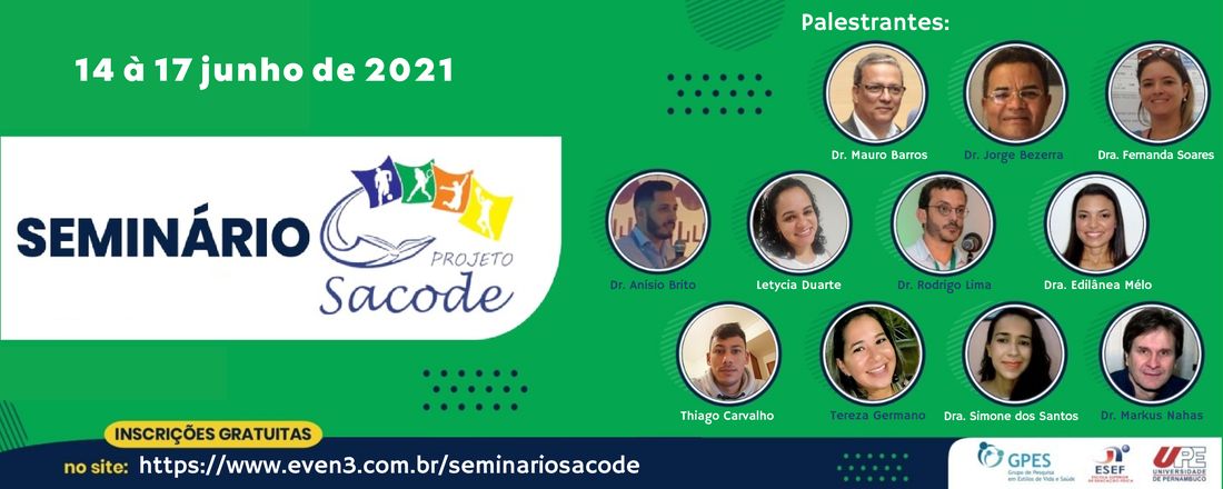 Seminário de disseminação dos resultados do Projeto Sacode