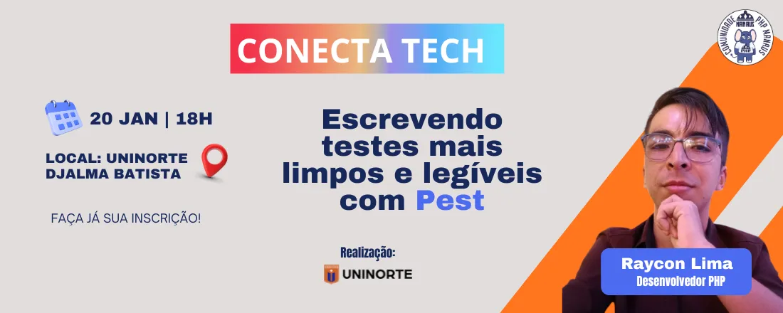 Conecta Tech - Escrevendo testes mais limpos e legíveis com Pest
