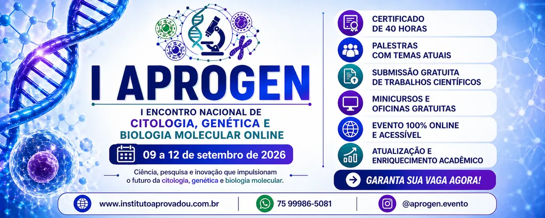 I Encontro Nacional de Citologia, Genética e Biologia Molecular Online (I APROGEN)