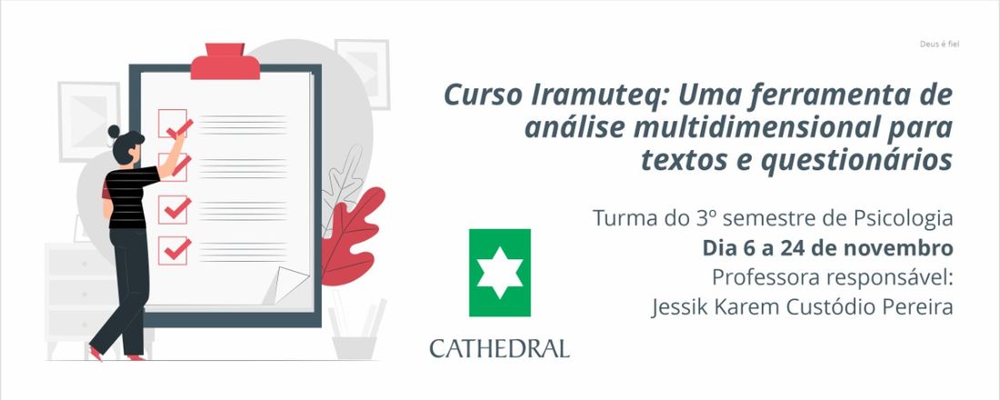 Curso Iramuteq: Uma ferramenta de análise multidimensional para textos e questionários