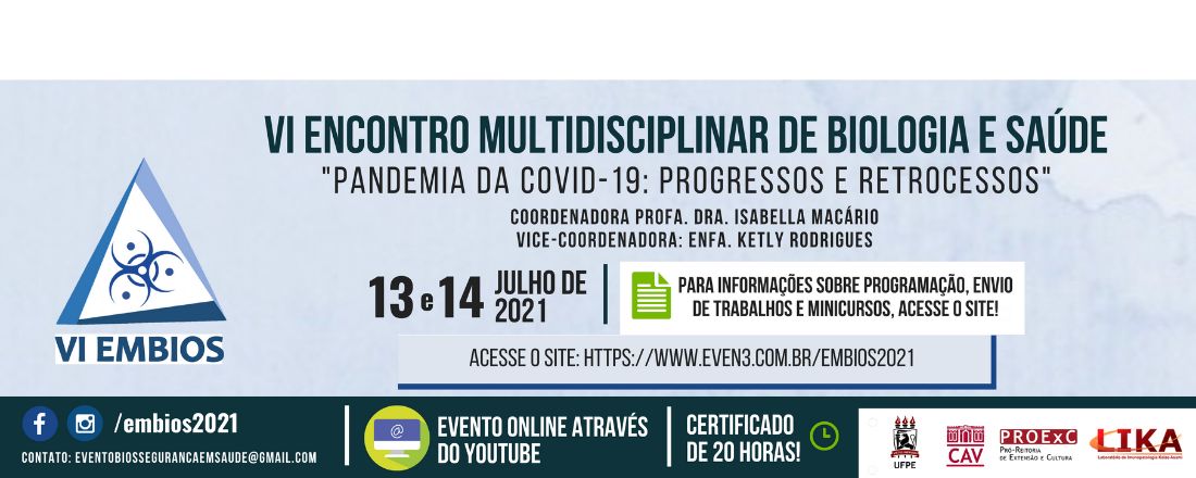 VI ENCONTRO MULTIDISCIPLINAR DE BIOLOGIA E SAÚDE