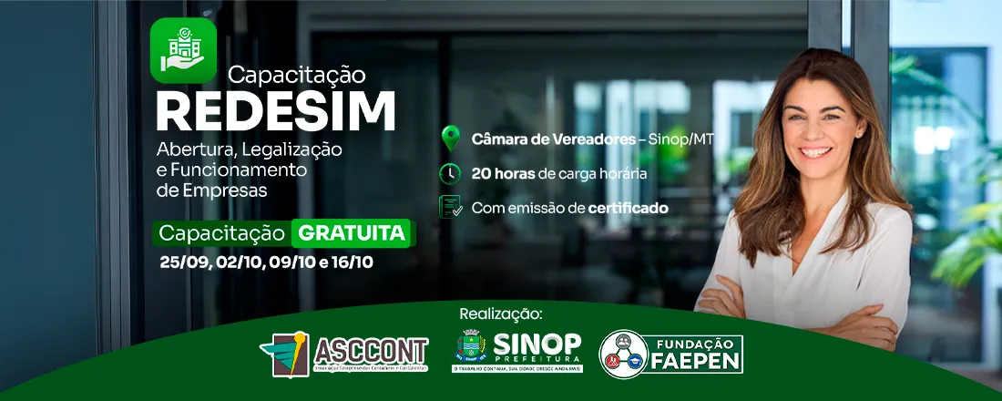 IMERSÃO: Capacitação REDESIM - Abertura, Legalização e Funcionamento de Empresas