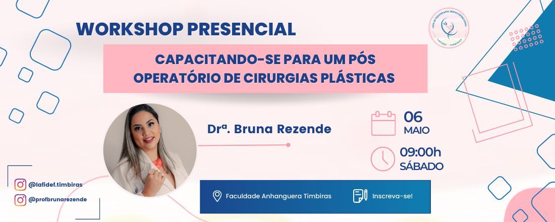 Workshop Presencial - Pós Operatório de Cirurgias Plásticas