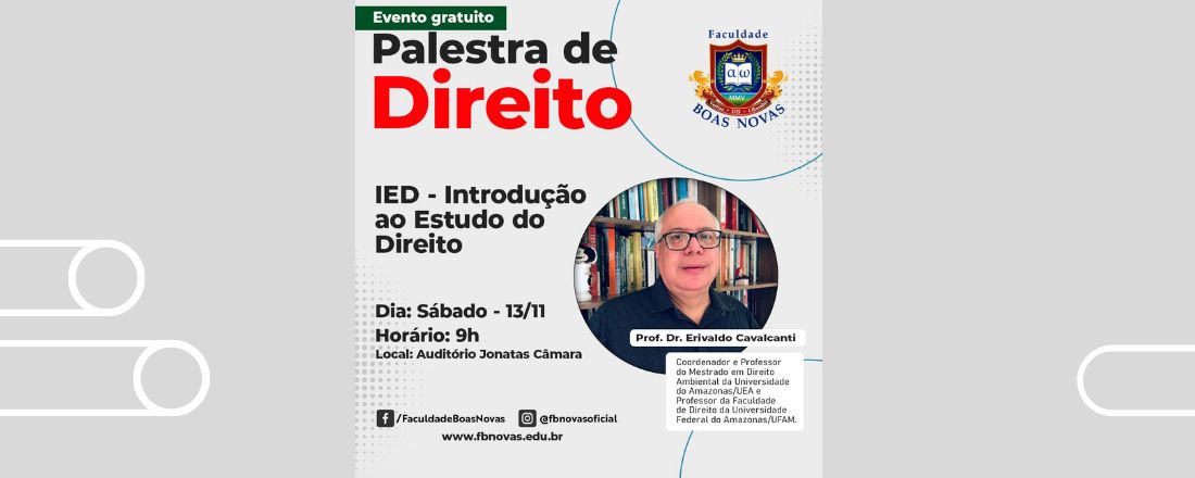 Palestra Introdução ao Estudo do Direito