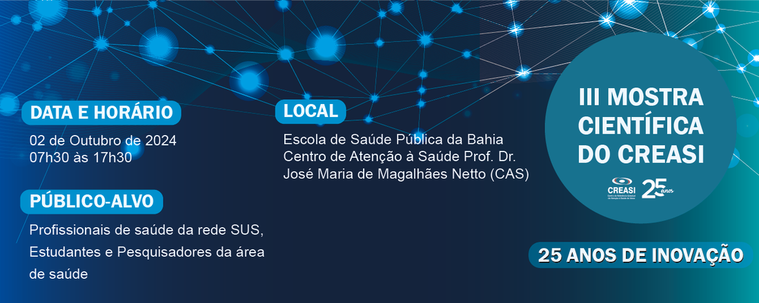 III Mostra Científica do CREASI - 25 anos de inovação