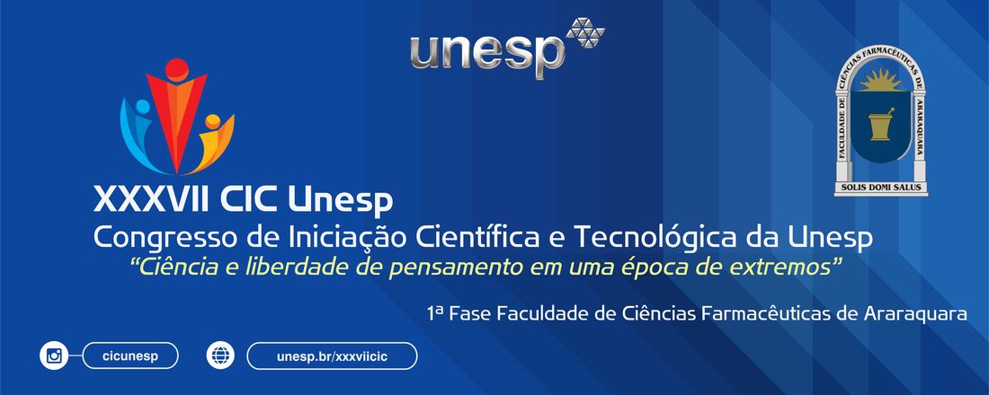 XXXVII Congresso de Iniciação Científica da Unesp - FCF/Araraquara