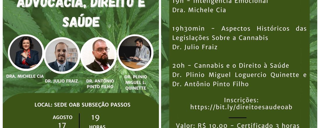 Advocacia, Direito e Saúde: Inteligência Emocional na Advocacia e a Cannabis Medicinal e o Direito Constitucional à Saúde