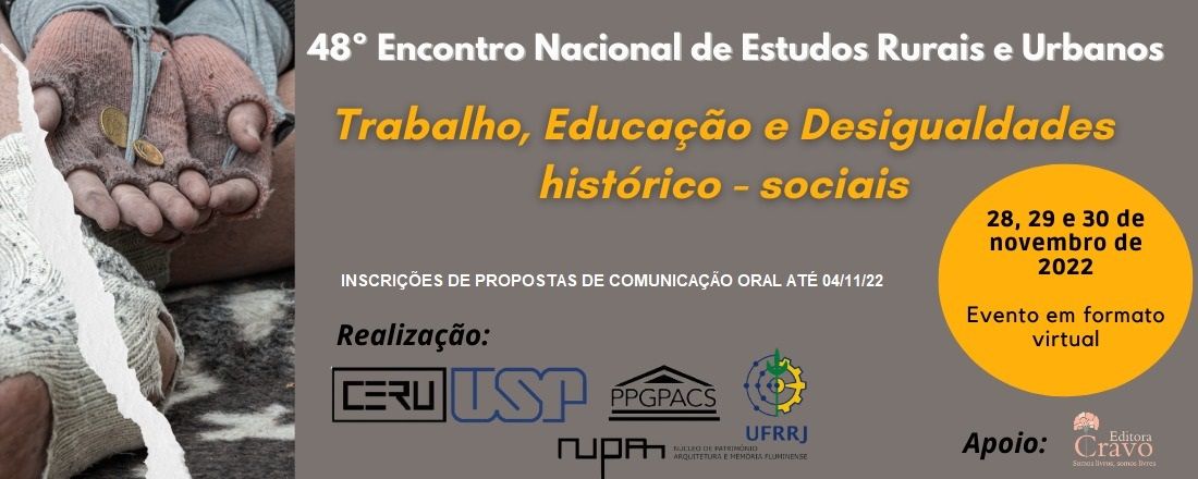 48º Encontro Nacional de Estudos Rurais e Urbanos: Trabalho, Educação e Desigualdades histórico-sociais