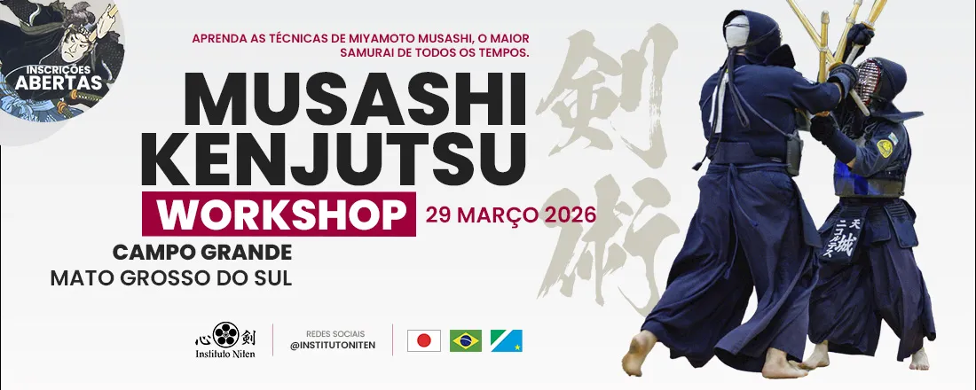 Kenjutsu Musashi Workshop – Tradição Samurai (Campo Grande)