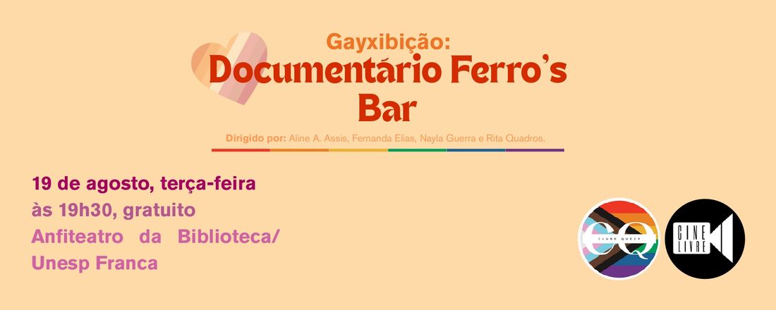 Exibição do Documentário "Ferro's Bar" (2022)