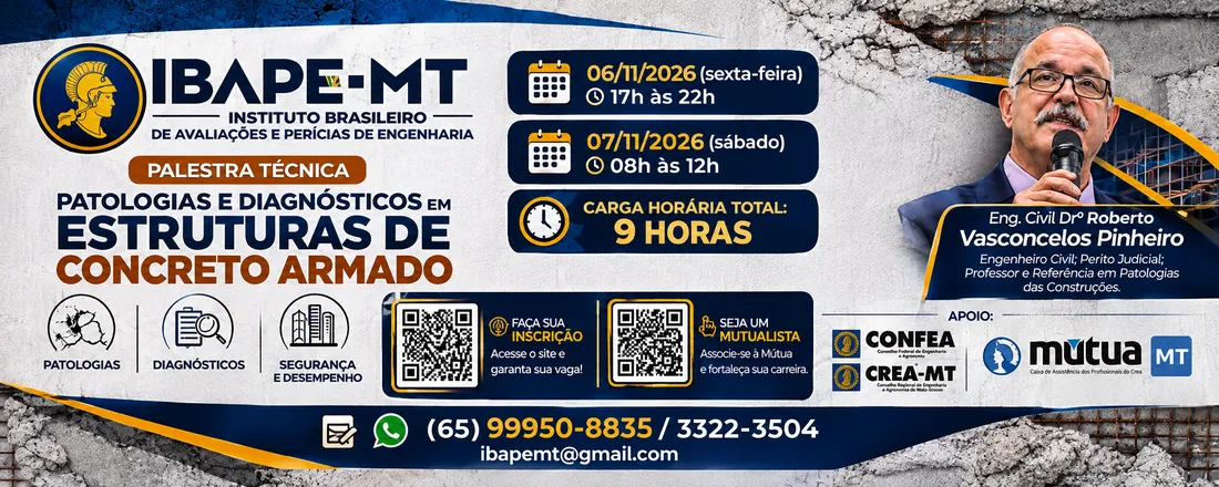 Palestra Técnica de Patologias e Diagnósticos em Estruturas de Concreto Armado