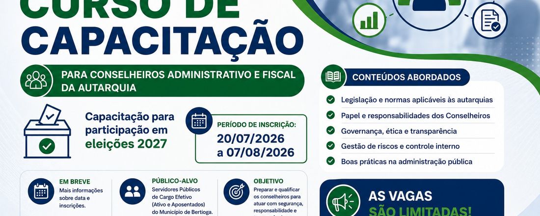 Curso de Capacitação de para Conselheiros Administrativo e Fiscal da Autarquia
