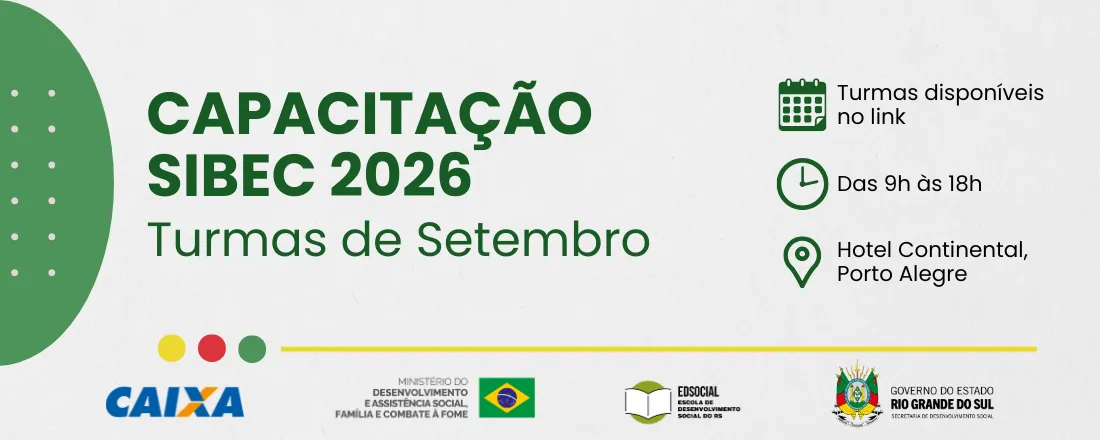 CAPACITAÇÃO SIBEC 2026 - Turmas de setembro