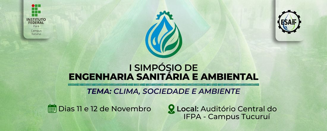 I SESA - SIMPÓSIO DE ENGENHARIA SANITÁRIA E AMBIENTAL