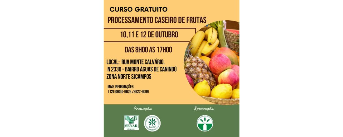 PROCESSAMENTO CASEIRO DE FRUTAS