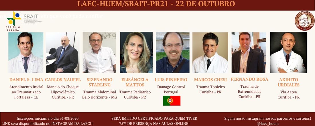 I Jornada Online de Emergências Cirúrgicas da LAEC-HUEM/SBAIT-PR