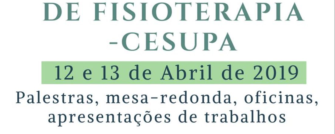 I Simpósio de Fisioterapia - Cesupa
