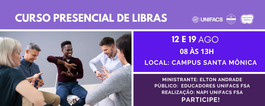 Curso de Libras para Colaboradores UNIFACS