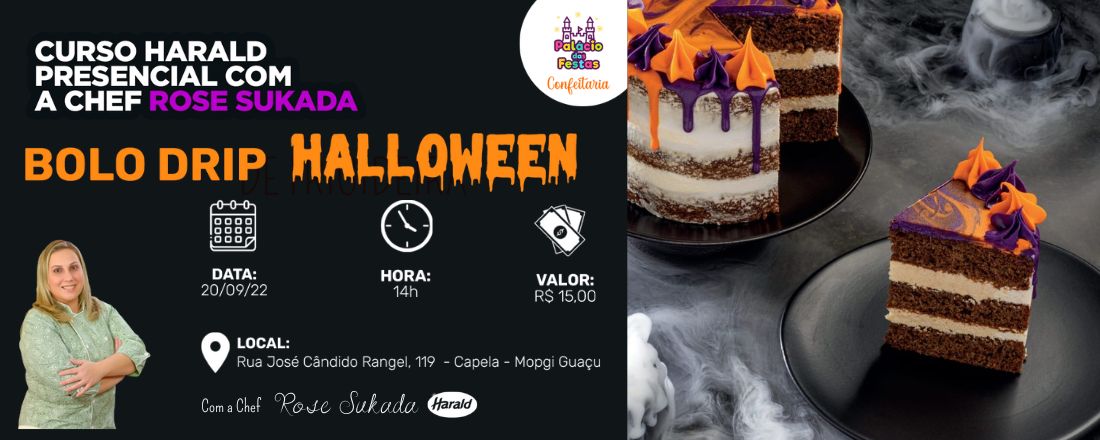 Curso Bolo Drip Halloween