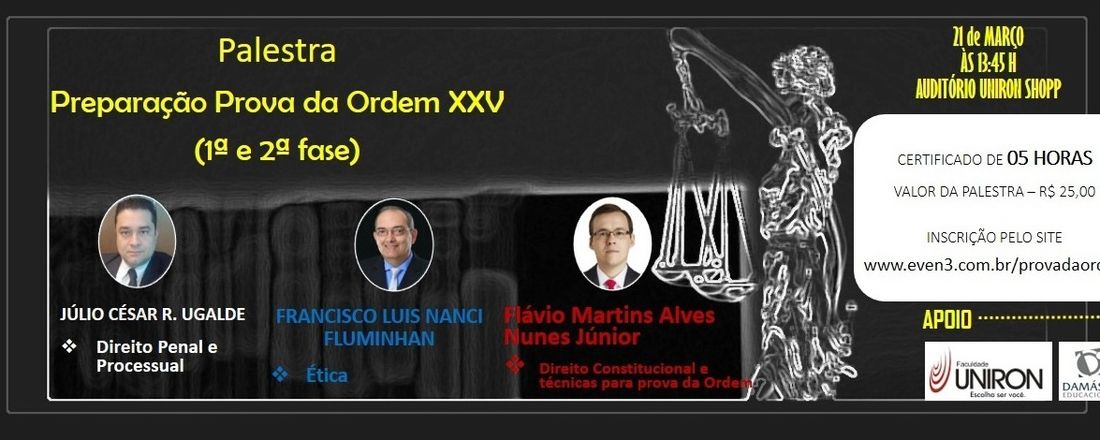 Palestra Preparação Prova da Ordem XXV (1ª e 2ª fase)