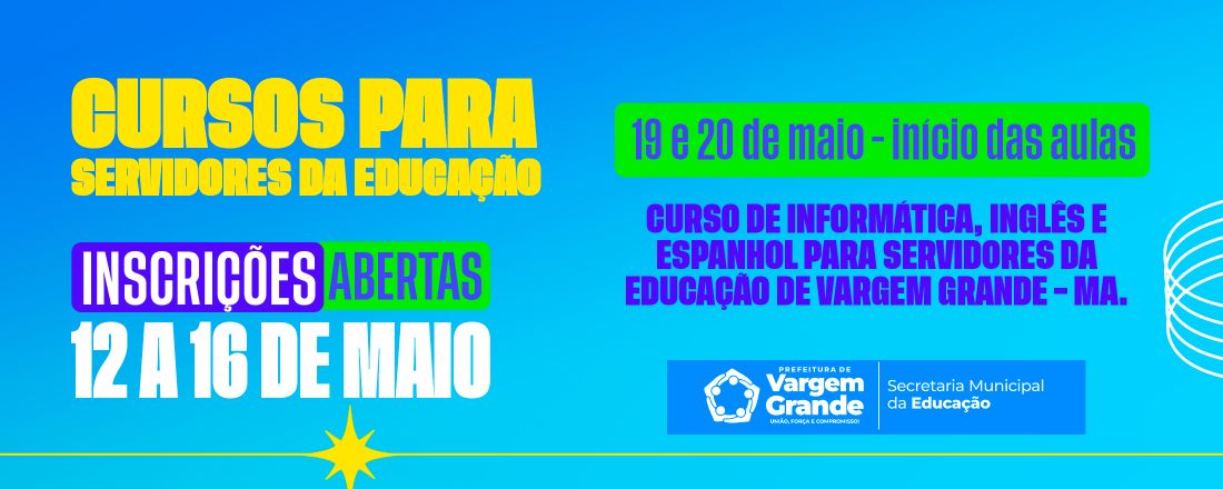 Curso de Informática, Inglês e Espanhol para Servidores da Educação 2025
