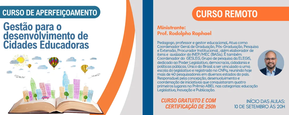 CURSO: GESTÃO PARA O DESENVOLVIMENTO DE CIDADES EDUCADORAS