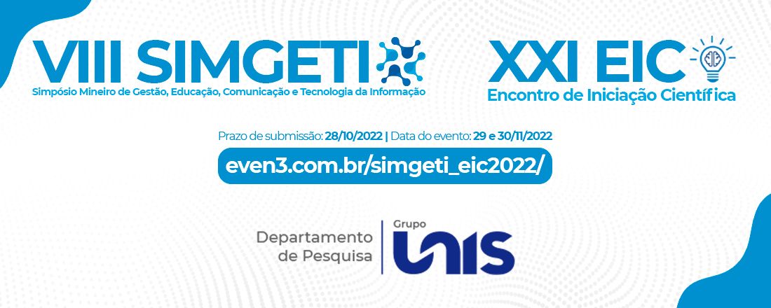 VIII SIMGETI - Simpósio Mineiro de Gestão, Educação, Comunicação e Tecnologia da Informação - XXI Encontro de Iniciação Científica