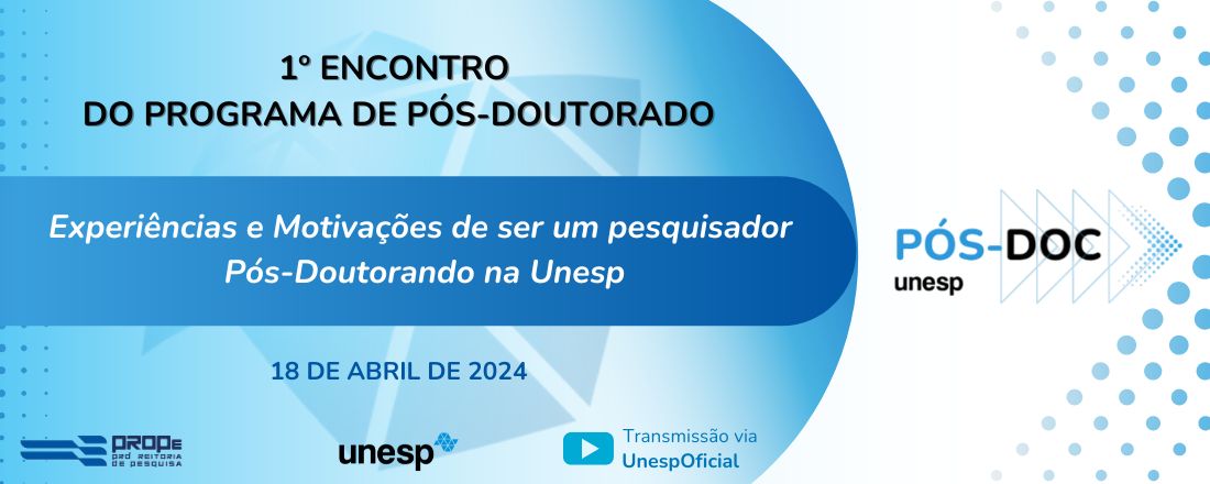 1º Encontro do Programa de Pós-Doutorado da Unesp