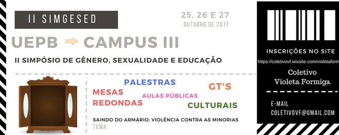 II SIMPÓSIO DE GÊNERO, SEXUALIDADE E EDUCAÇÃO