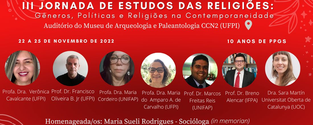 III Jornada de Estudos das Religiões- Gêneros, Políticas e Religiões na Contemporaneidade.