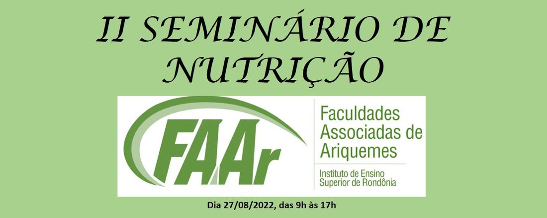 II Seminário de Nutrição FAAR