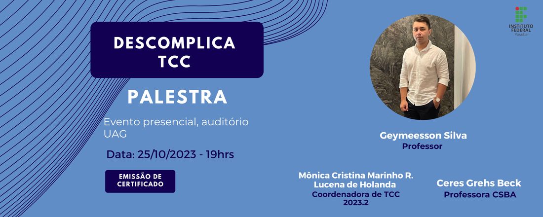 Palestra: "Descomplica TCC"