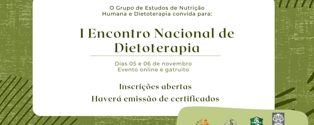 I Encontro Nacional de Dietoterapia