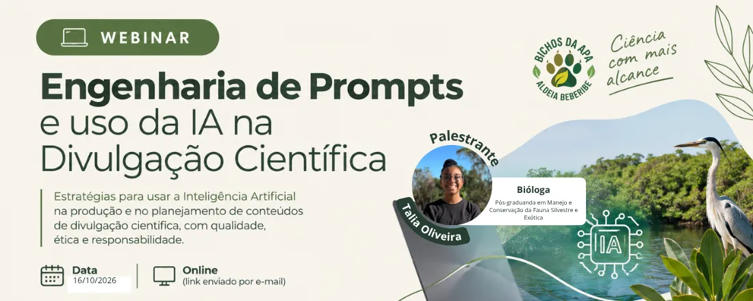 Webinar: Engenharia de Prompts e uso da IA na divulgação científica