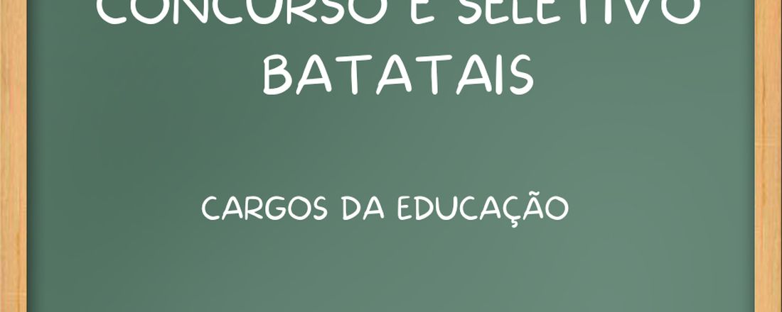 CURSO PREPARATÓRIO PARA O SELETIVO DA CIDADE DE BATATAIS