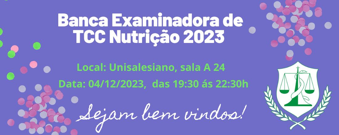 Banca de TCC Nutrição 2023