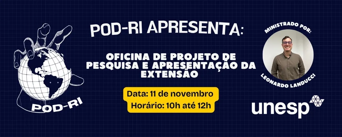 Oficina de projeto de pesquisa e apresentação do Pod-RI