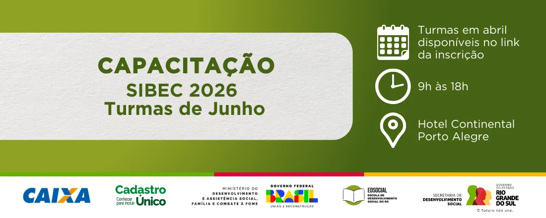 CAPACITAÇÃO SIBEC 2026 - Turmas de Junho