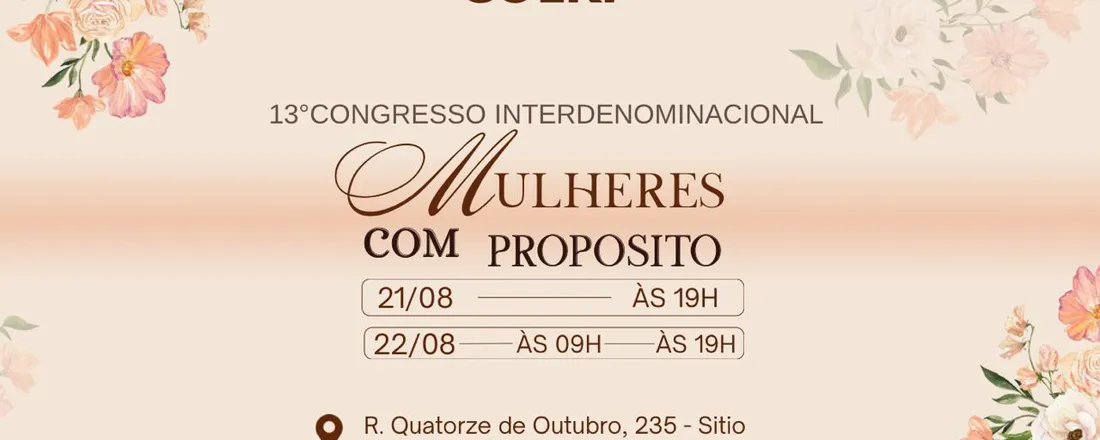 13º CONGRESSO INTERDENOMINACIONAL DE MULHERES