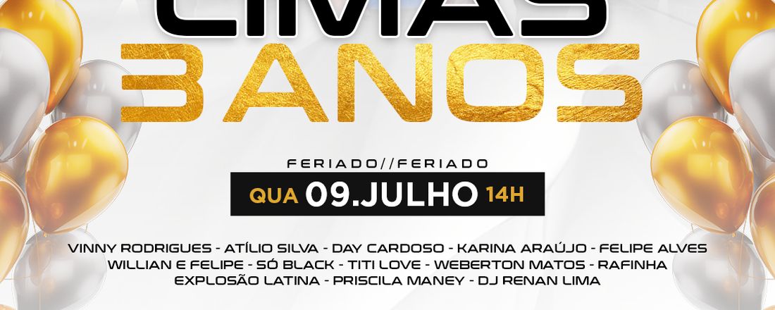 Aniversário de 3 anos LIMAS ROOFTOP BAR