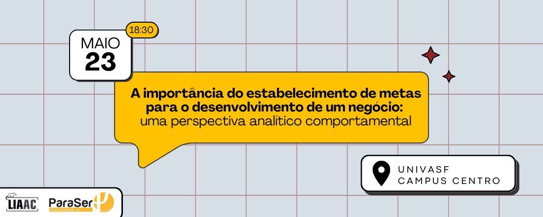 A importância do estabelecimento de metas para o desenvolvimento de um negócio: uma perspectiva analítico comportamental