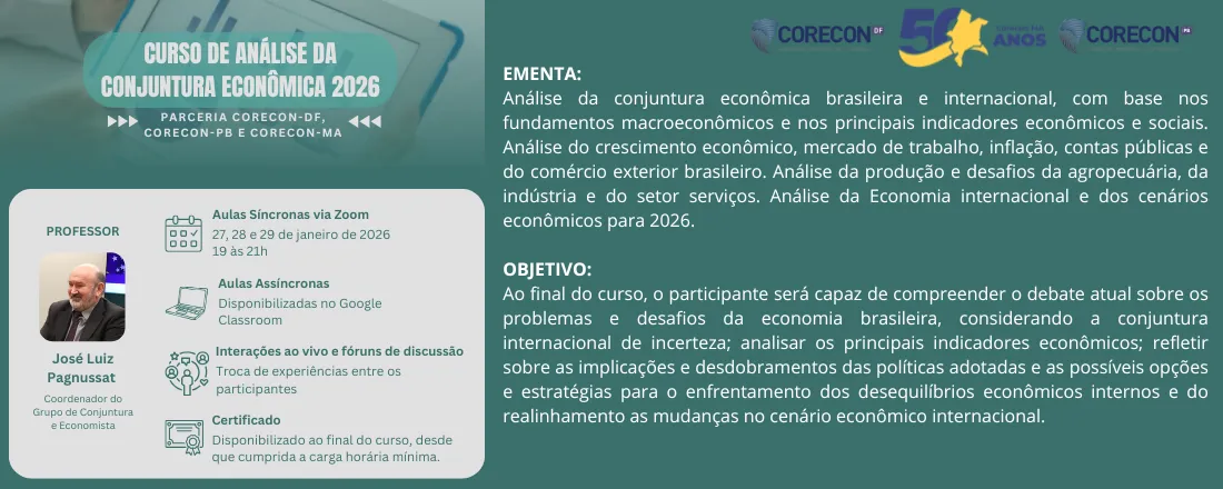 Curso de Análise da Conjuntura Econômica 2026