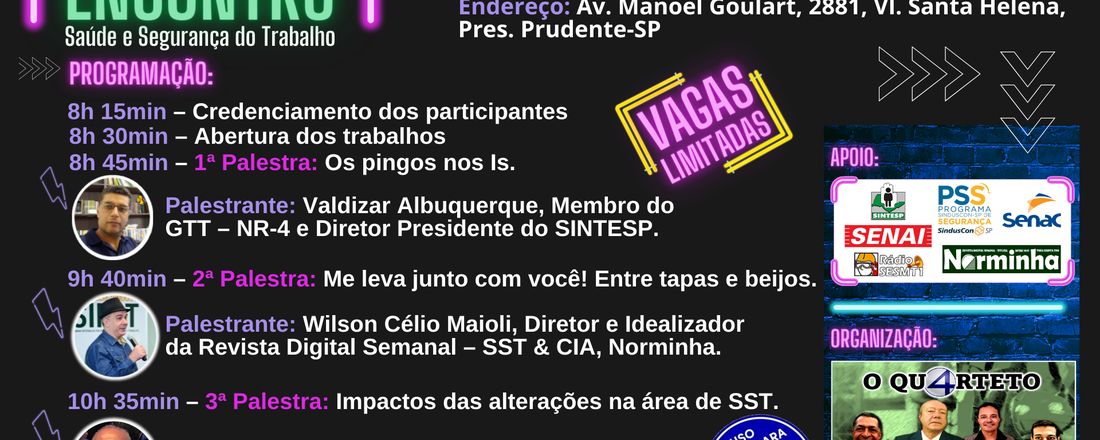 Encontro de Saúde e Segurança do Trabalho