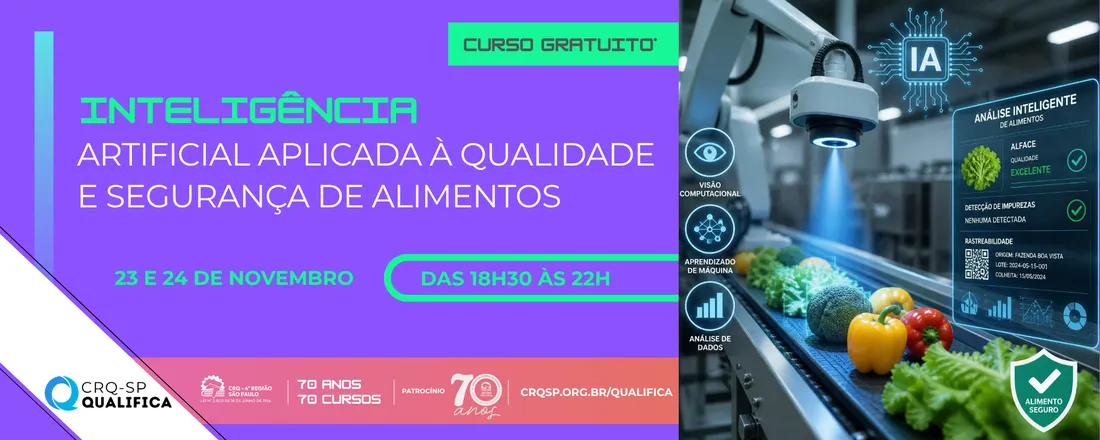 Curso Inteligência Artificial Aplicada à Qualidade e Segurança de Alimentos