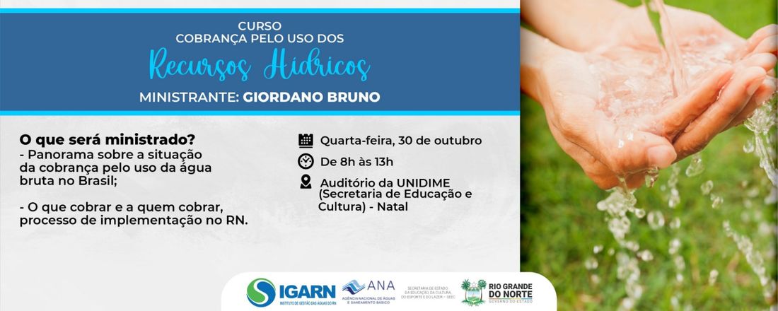 Curso de Cobrança pelo uso dos Recursos Hídricos - NATAL