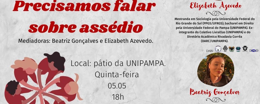 RODA DE CONVERSA: PRECISAMOS FALAR SOBRE ASSÉDIO