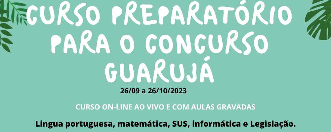 Curso preparatório para o concurso Guarujá