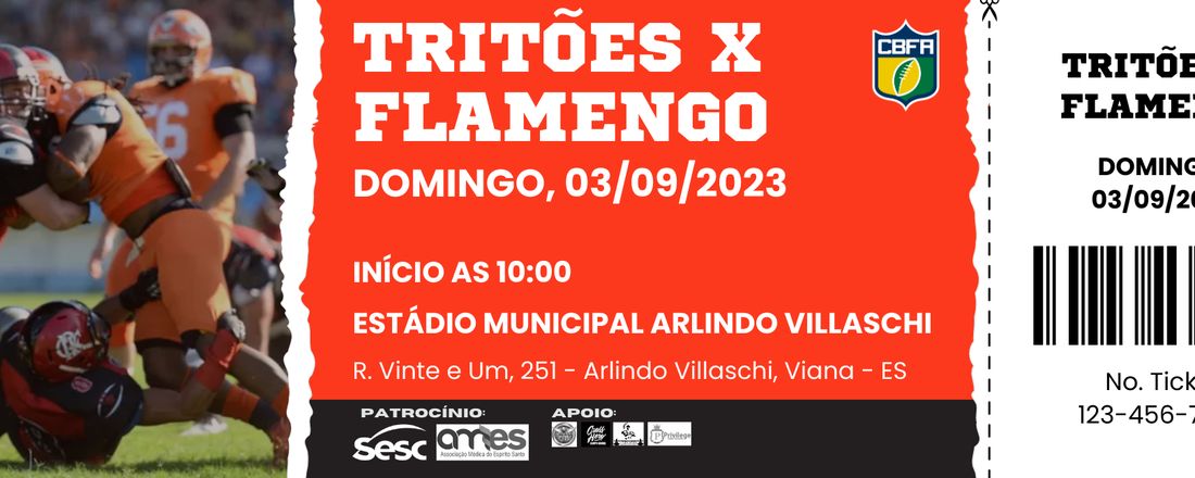 TRITÕES FA X FLAMENGO IMPERADORES - Campeonato Brasileiro de Futebol Americano