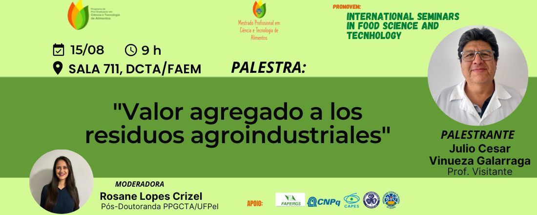 Palestra  "Valor agregado a los residuos agroindustriales"