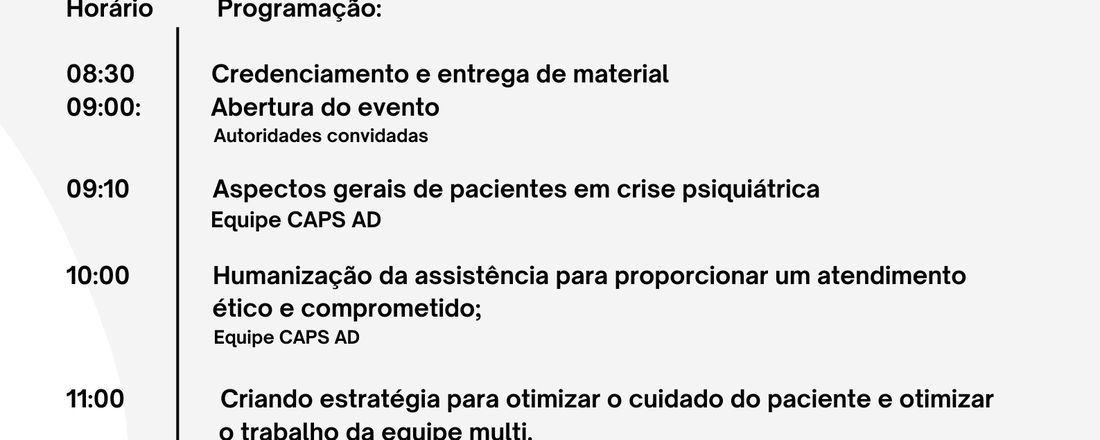 Manejo com o paciente psiquiátrico e em uso de substância psicoativa no hospital
